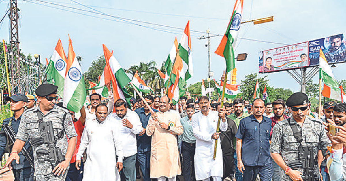 Birla, Dhariwal hold Tiranga rallies in Kota